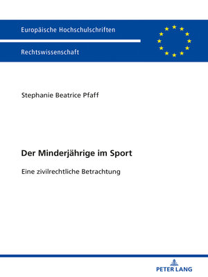 cover image of Der Minderjaehrige im Sport